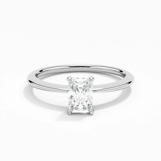 0.80ct Moissanite Engagement Ring 14K White Gold