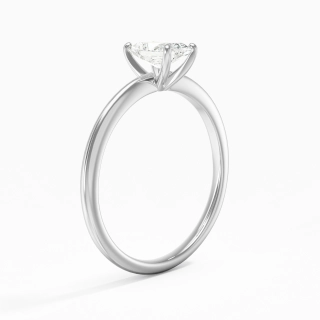 0.80ct Moissanite Engagement Ring 14K White Gold