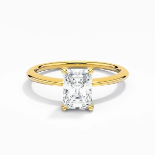 1.00ct Moissanite Engagement Ring 18K Gold