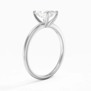 1.00ct Moissanite Engagement Ring 14K White Gold