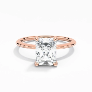 2.00ct Moissanite Engagement Ring 14K Rose Gold