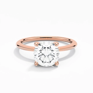 1.50ct Moissanite Engagement Ring 14K Rose Gold