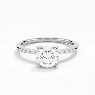 1.00ct Moissanite Engagement Ring 14K White Gold