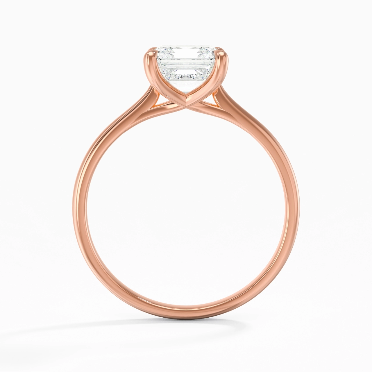 18K Rose Gold Plated Classic Engagement Ring