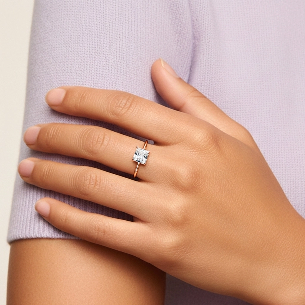 Plaqué Classique Bague de fiançailles