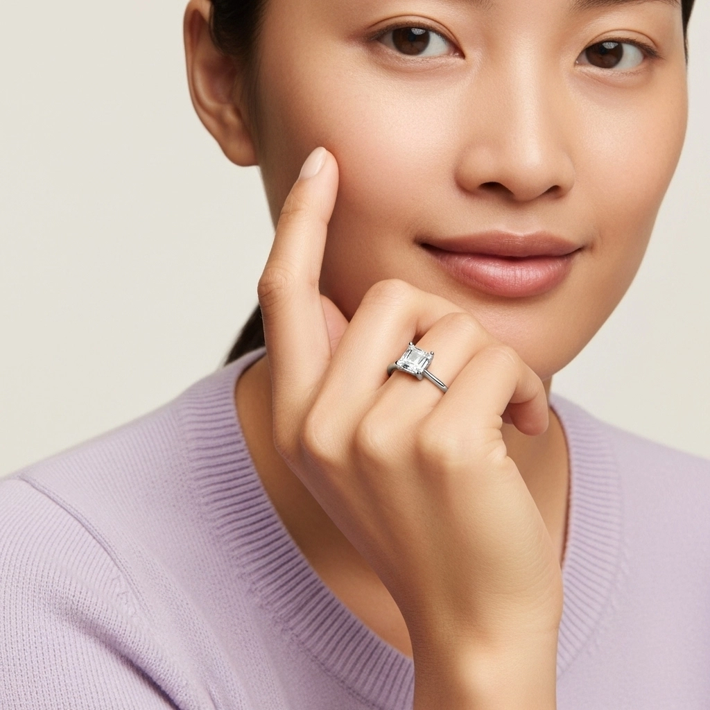 Plaqué Classique Bague de fiançailles