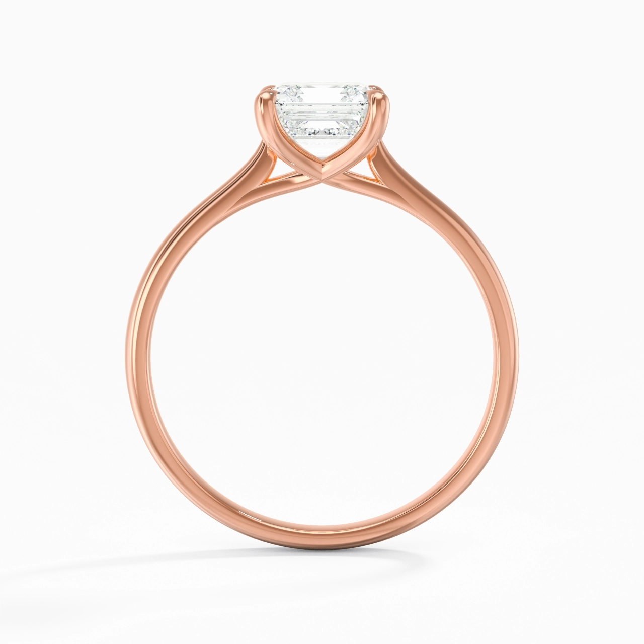 18K Rose Gold Plated Classic Engagement Ring