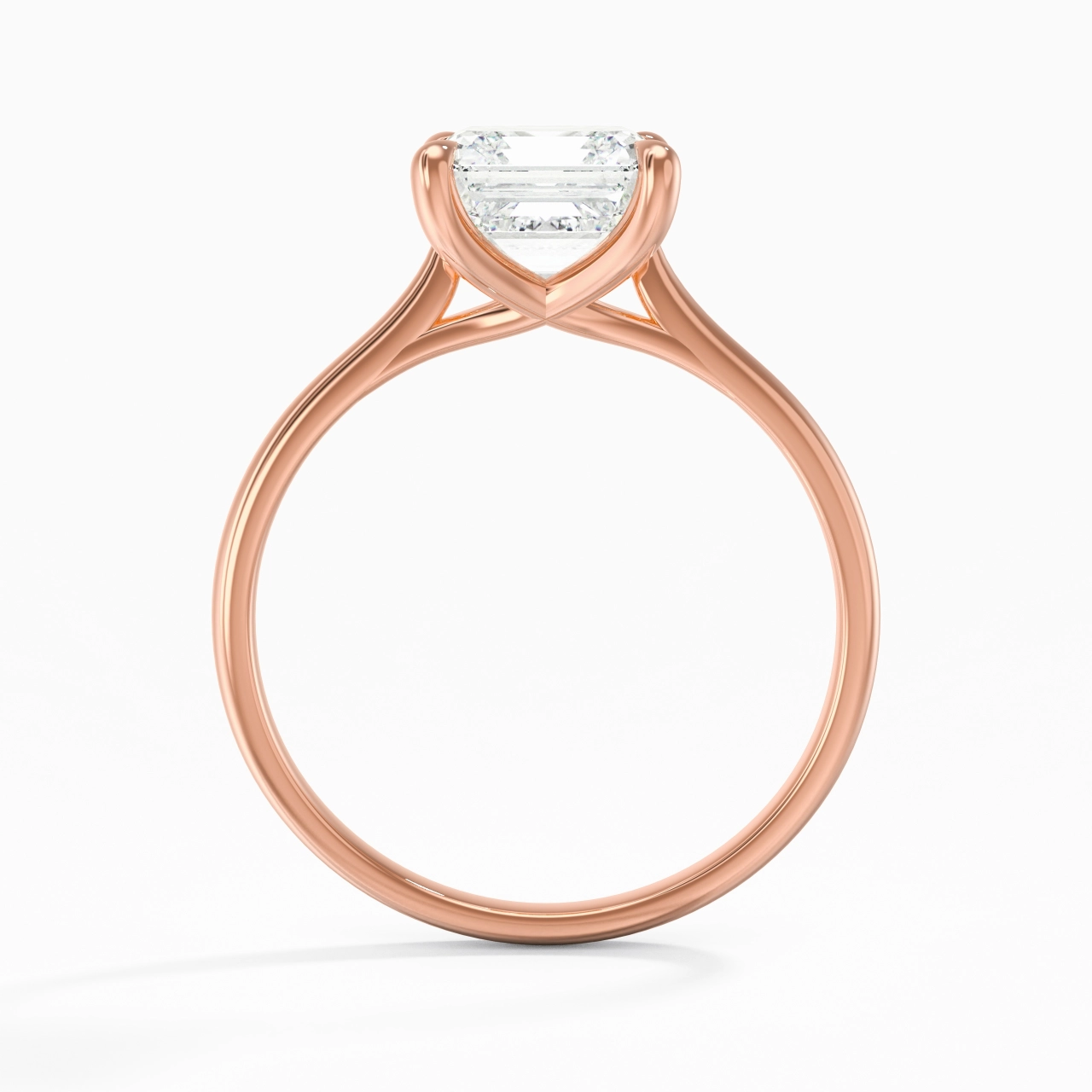 18K Rose Gold Plated Classic Engagement Ring