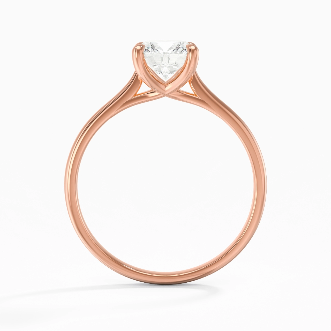 18K Rose Gold Plated Classic Engagement Ring