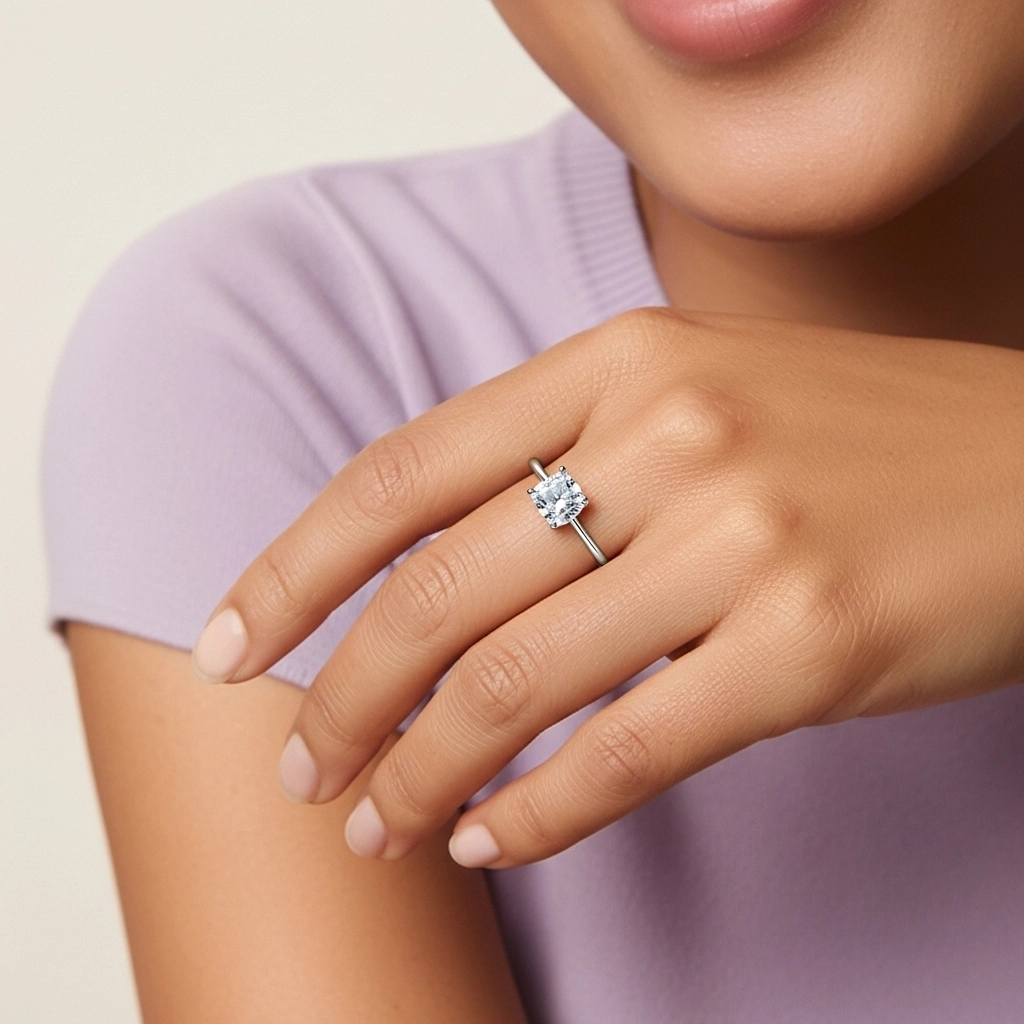 Plaqué Classique Bague de fiançailles