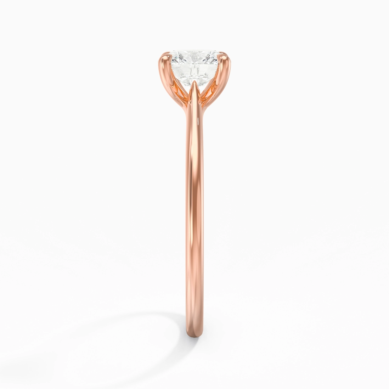 18K Rose Gold Plated Classic Engagement Ring