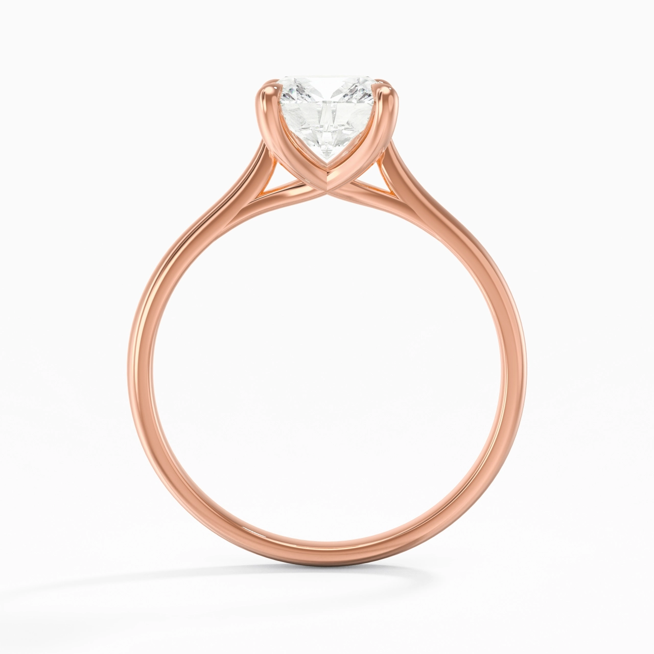 18K Rose Gold Plated Classic Engagement Ring