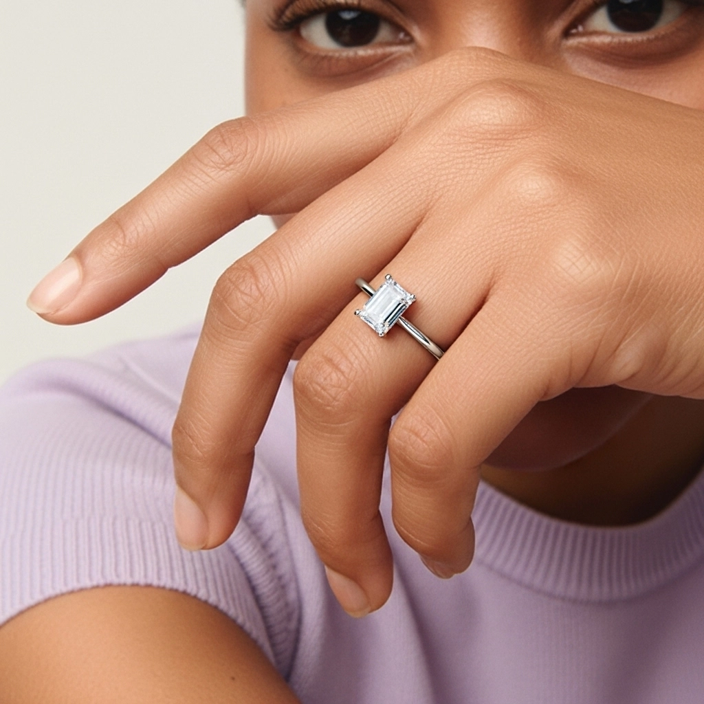 Plaqué Classique Bague de fiançailles