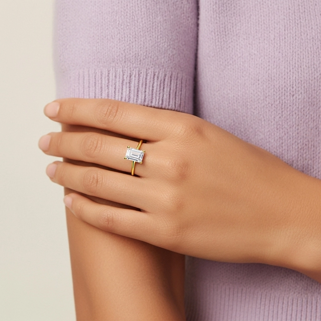 Plaqué Classique Bague de fiançailles