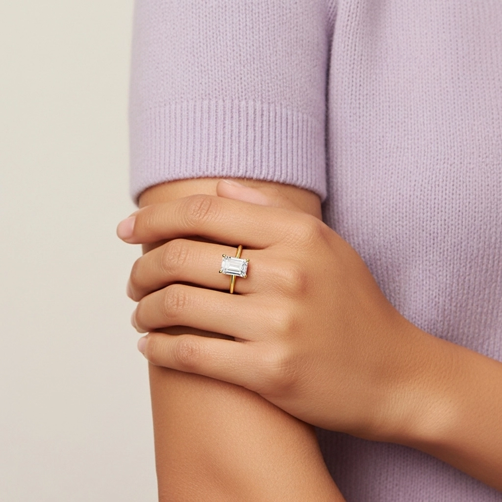 Plaqué Classique Bague de fiançailles