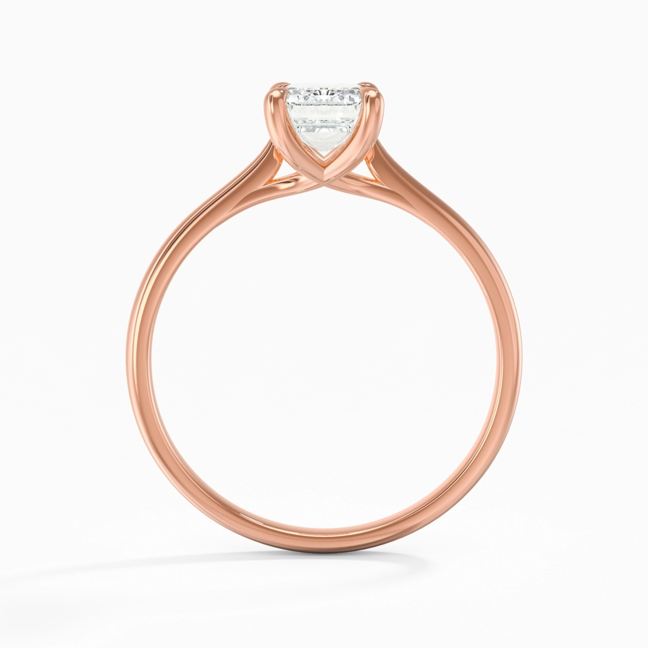 18K Rose Gold Plated Classic Engagement Ring