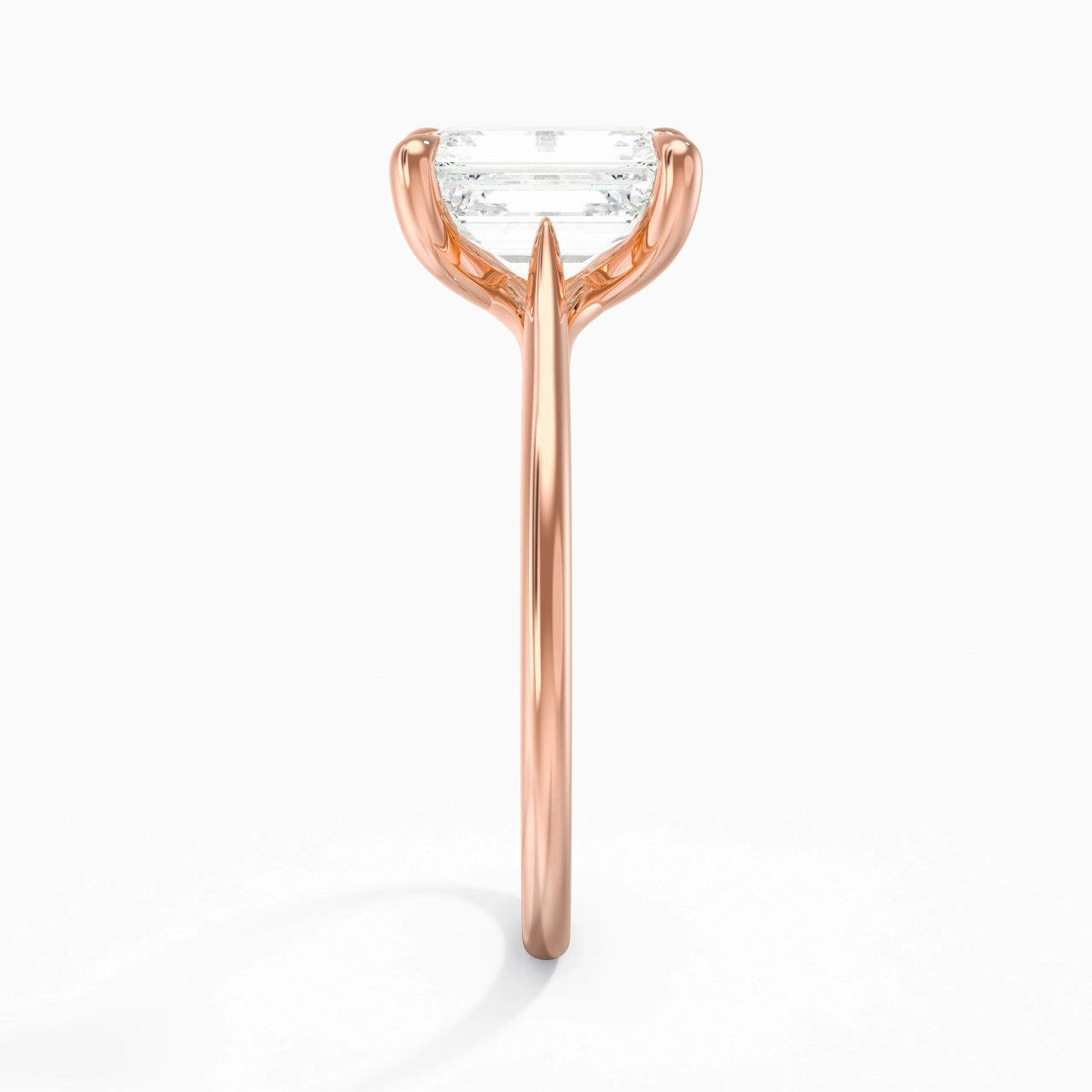 18K Rose Gold Plated Classic Engagement Ring