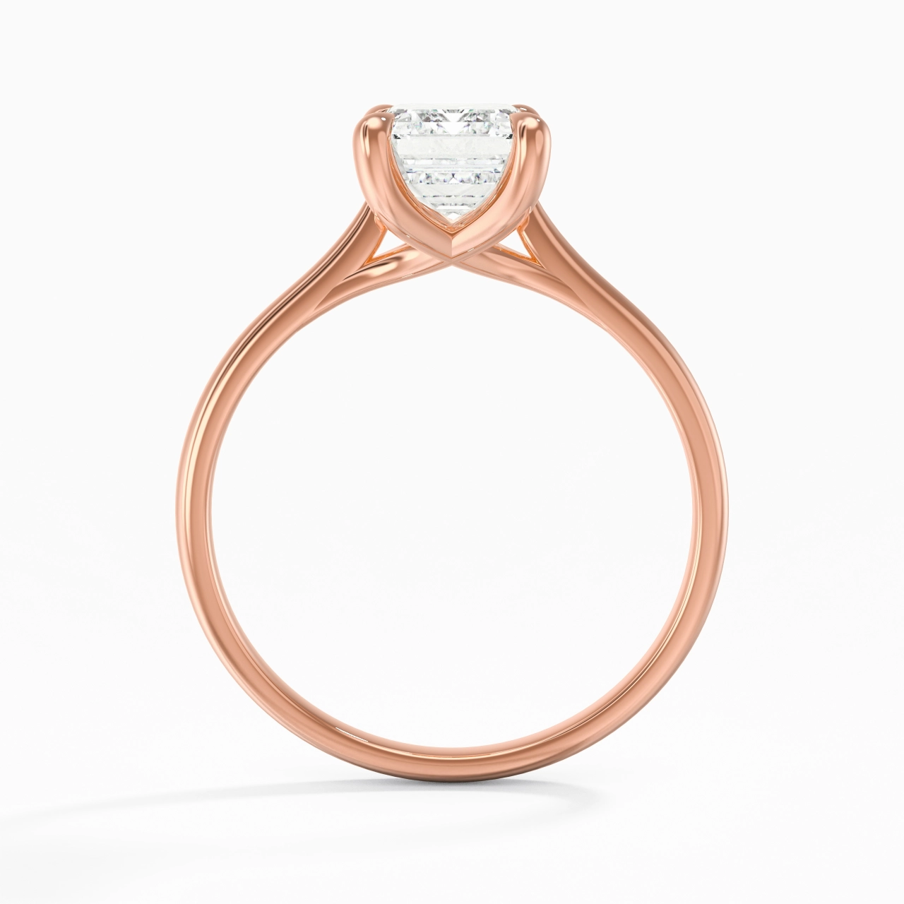 18K Rose Gold Plated Classic Engagement Ring