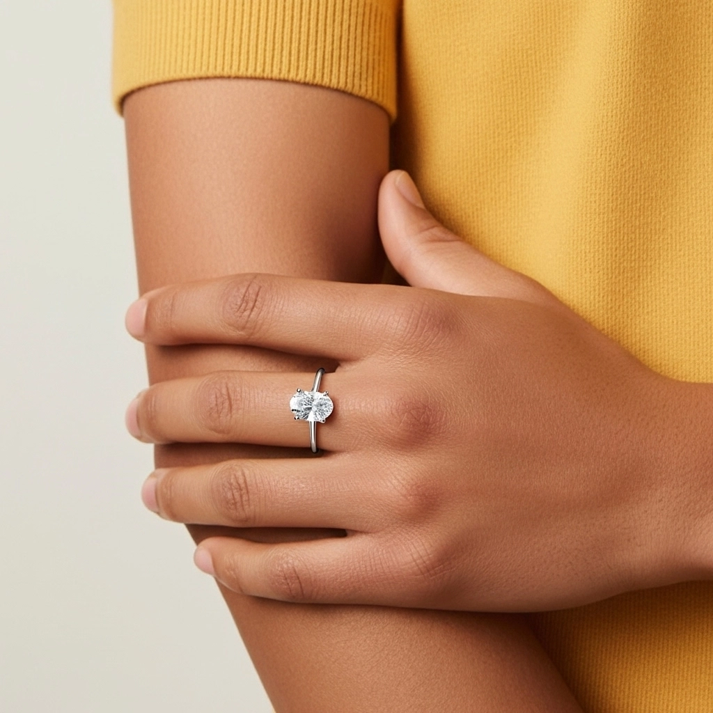 Plaqué Classique Bague de fiançailles