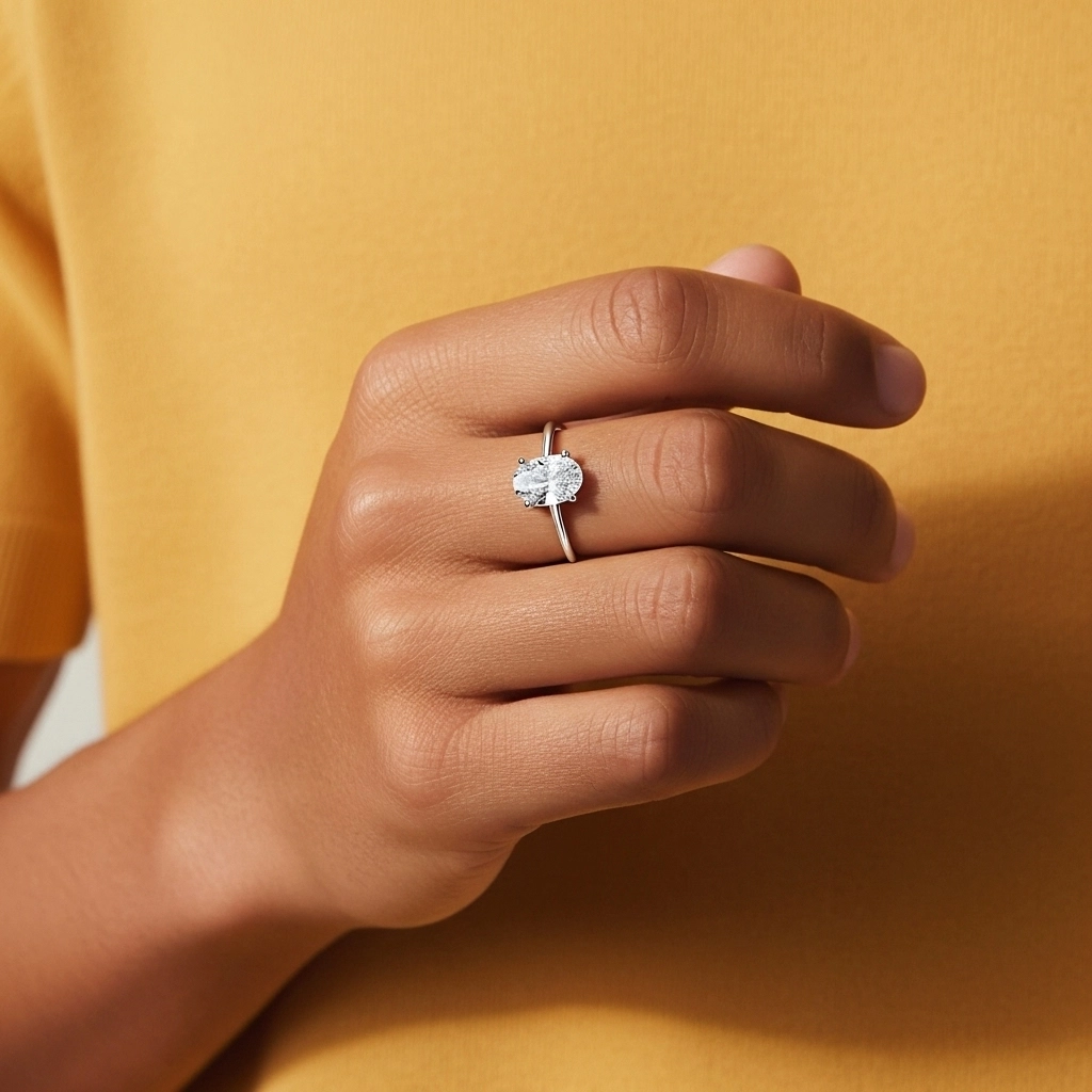 Plaqué Classique Bague de fiançailles