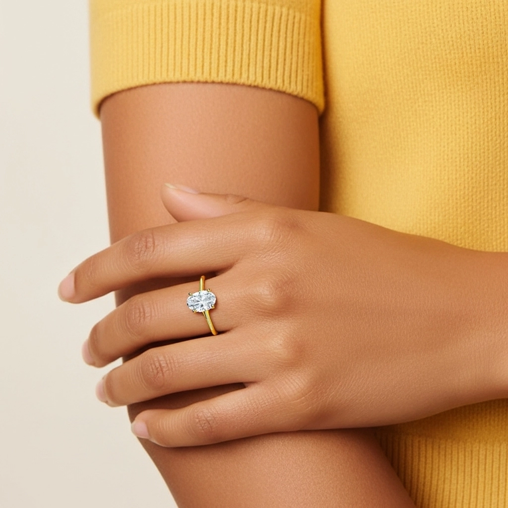 Plaqué Classique Bague de fiançailles