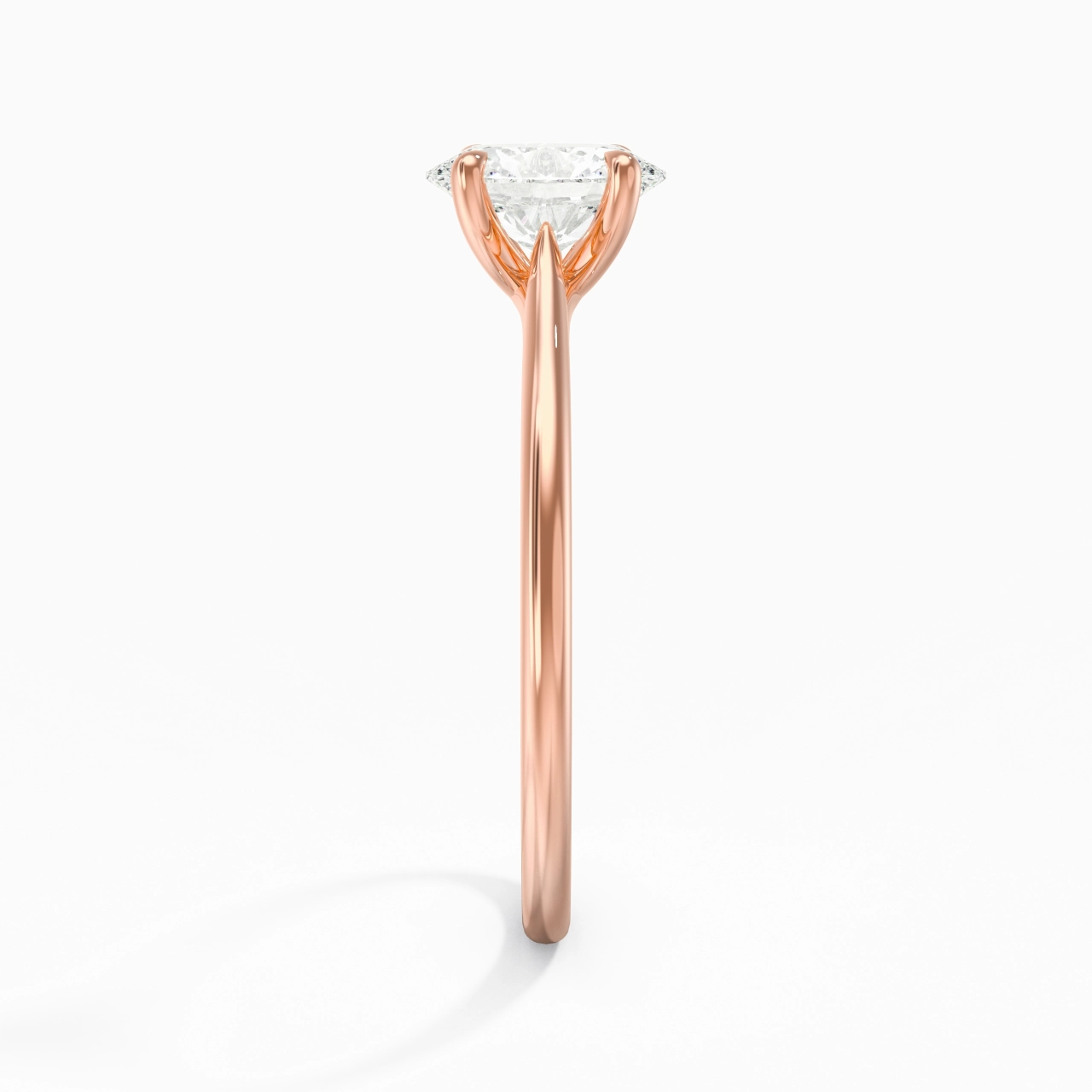 18K Rose Gold Plated Classic Engagement Ring