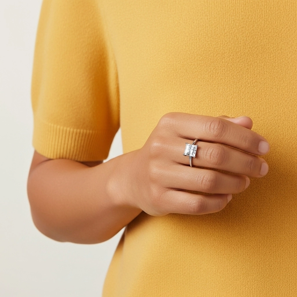 Plaqué Classique Bague de fiançailles