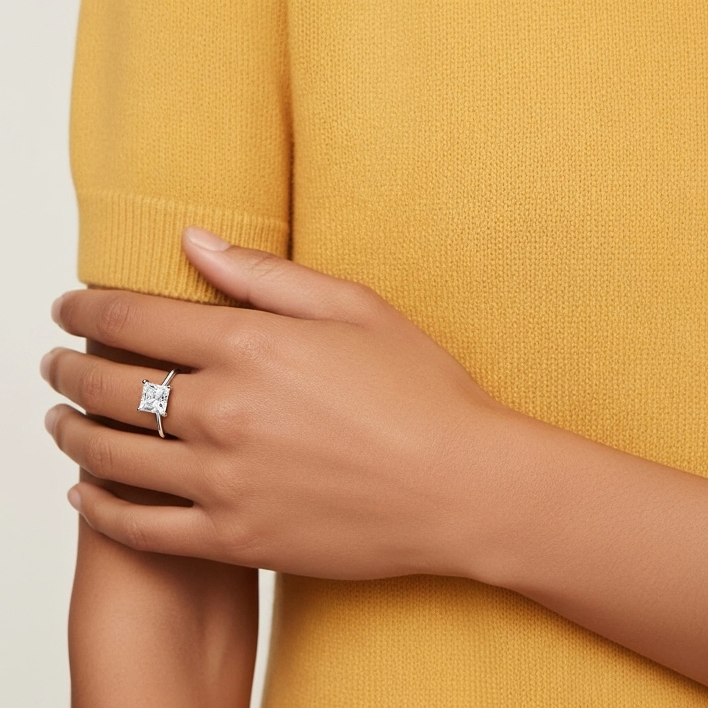 Plaqué Classique Bague de fiançailles