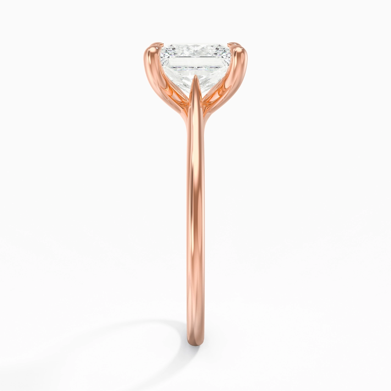 18K Rose Gold Plated Classic Engagement Ring