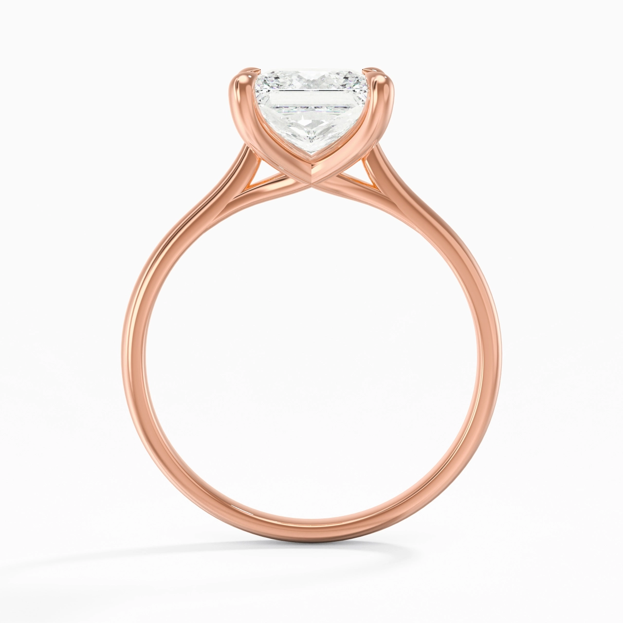 18K Rose Gold Plated Classic Engagement Ring