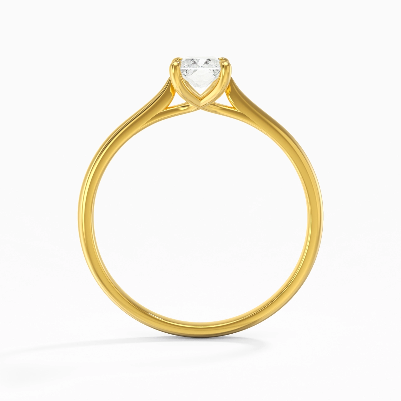 18K Yellow Gold Plated Classic Engagement Ring