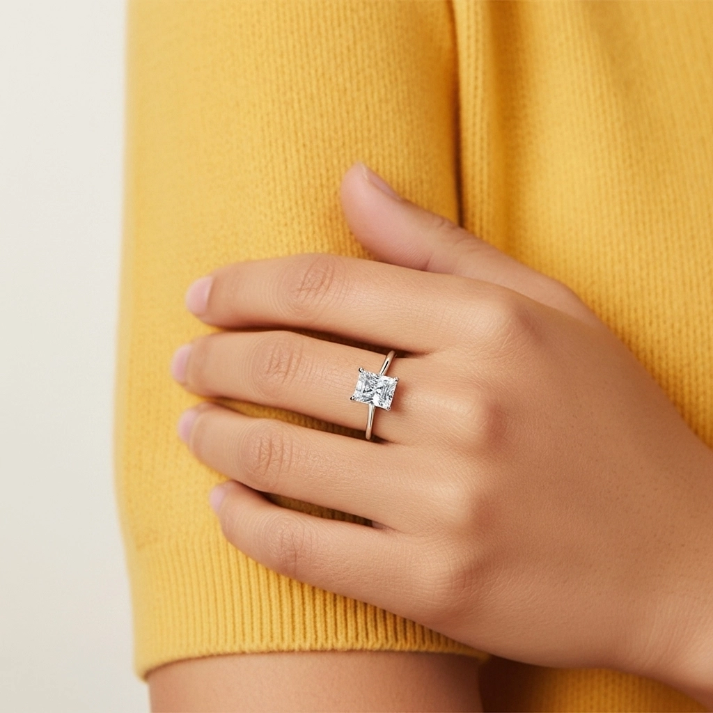 Plaqué Classique Bague de fiançailles