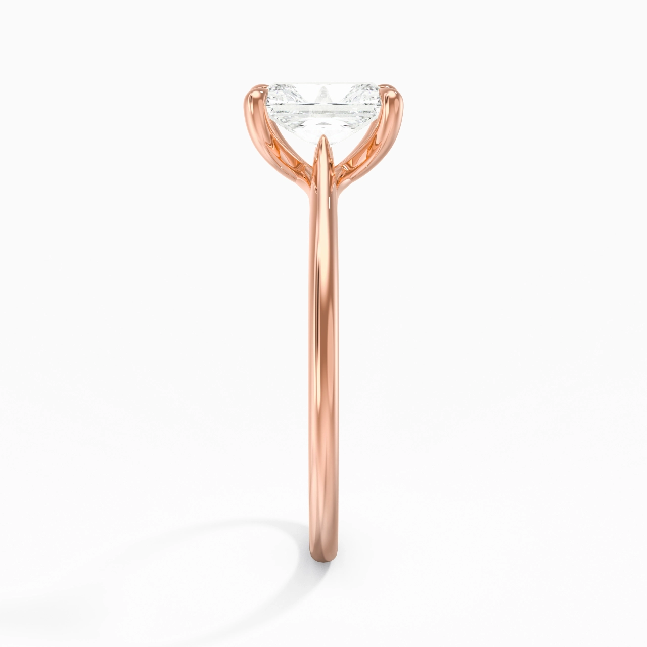 18K Rose Gold Plated Classic Engagement Ring