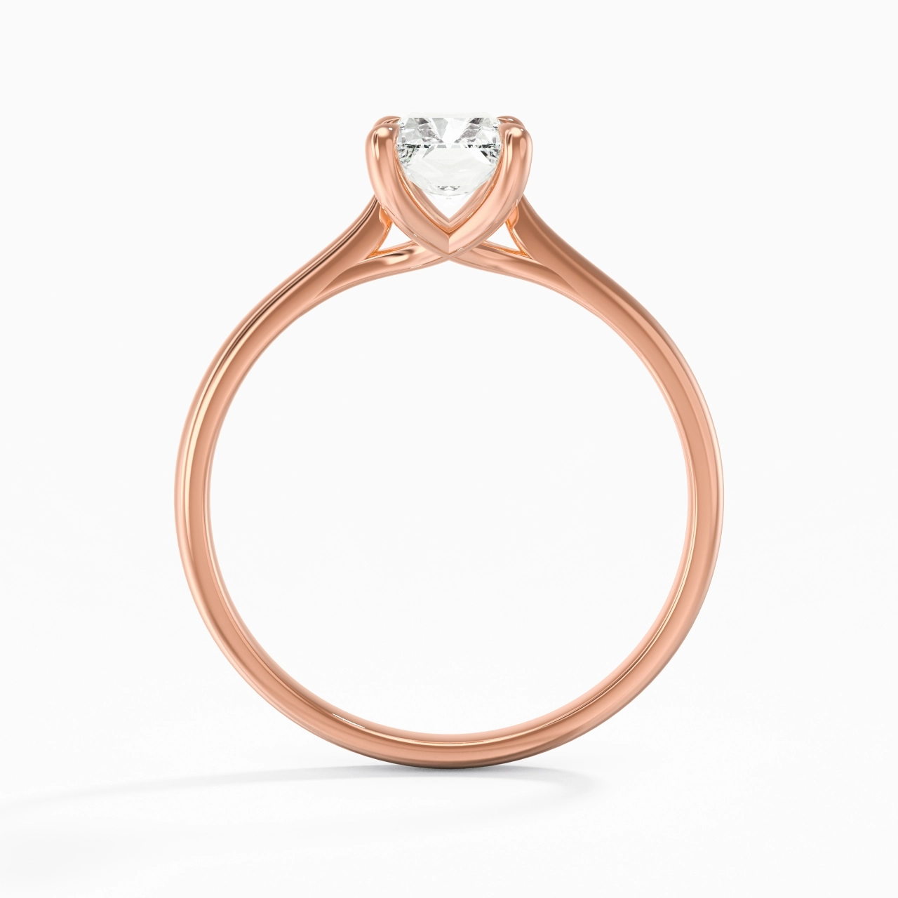 18K Rose Gold Plated Classic Engagement Ring