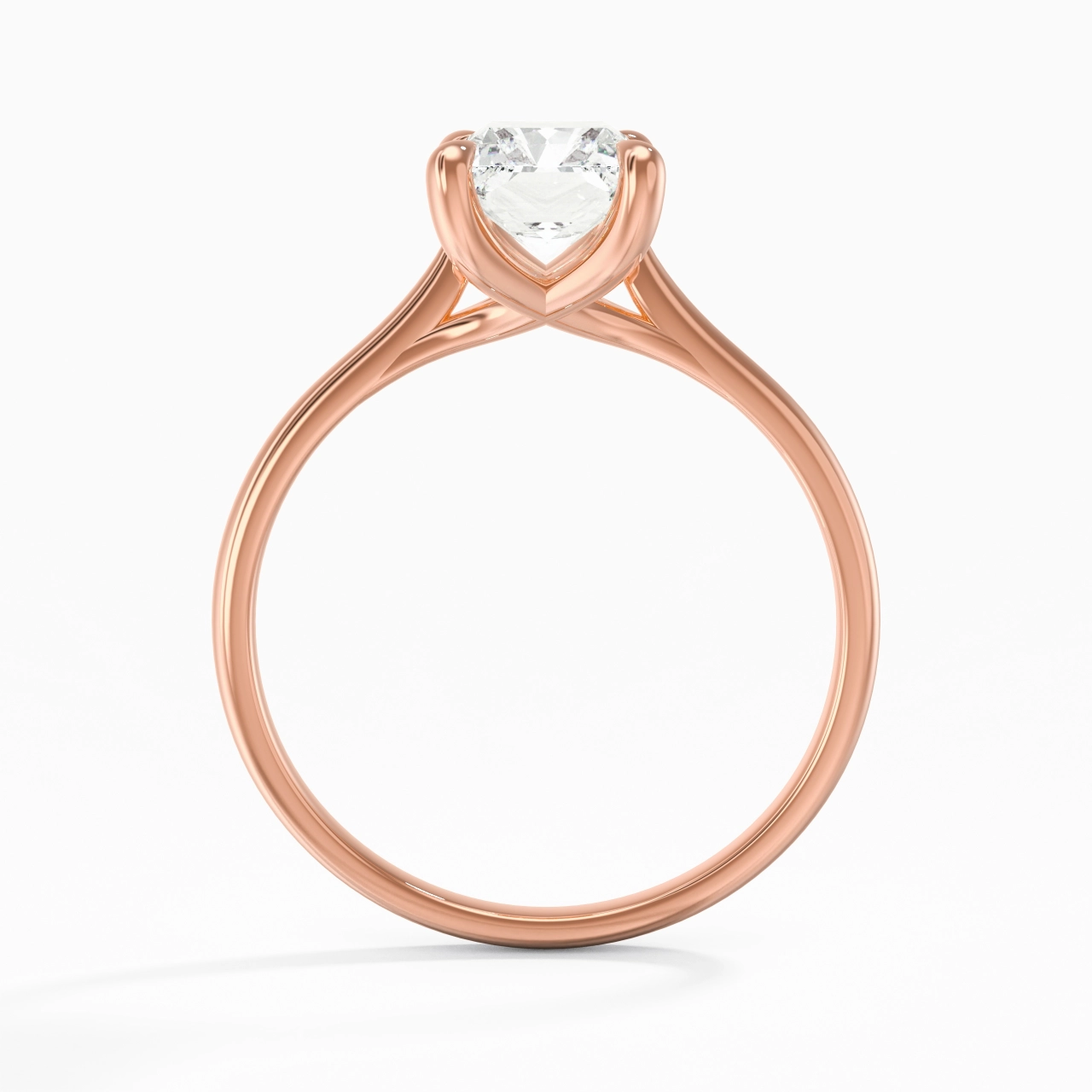 18K Rose Gold Plated Classic Engagement Ring