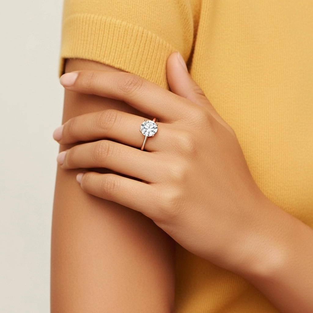 Plaqué Classique Bague de fiançailles