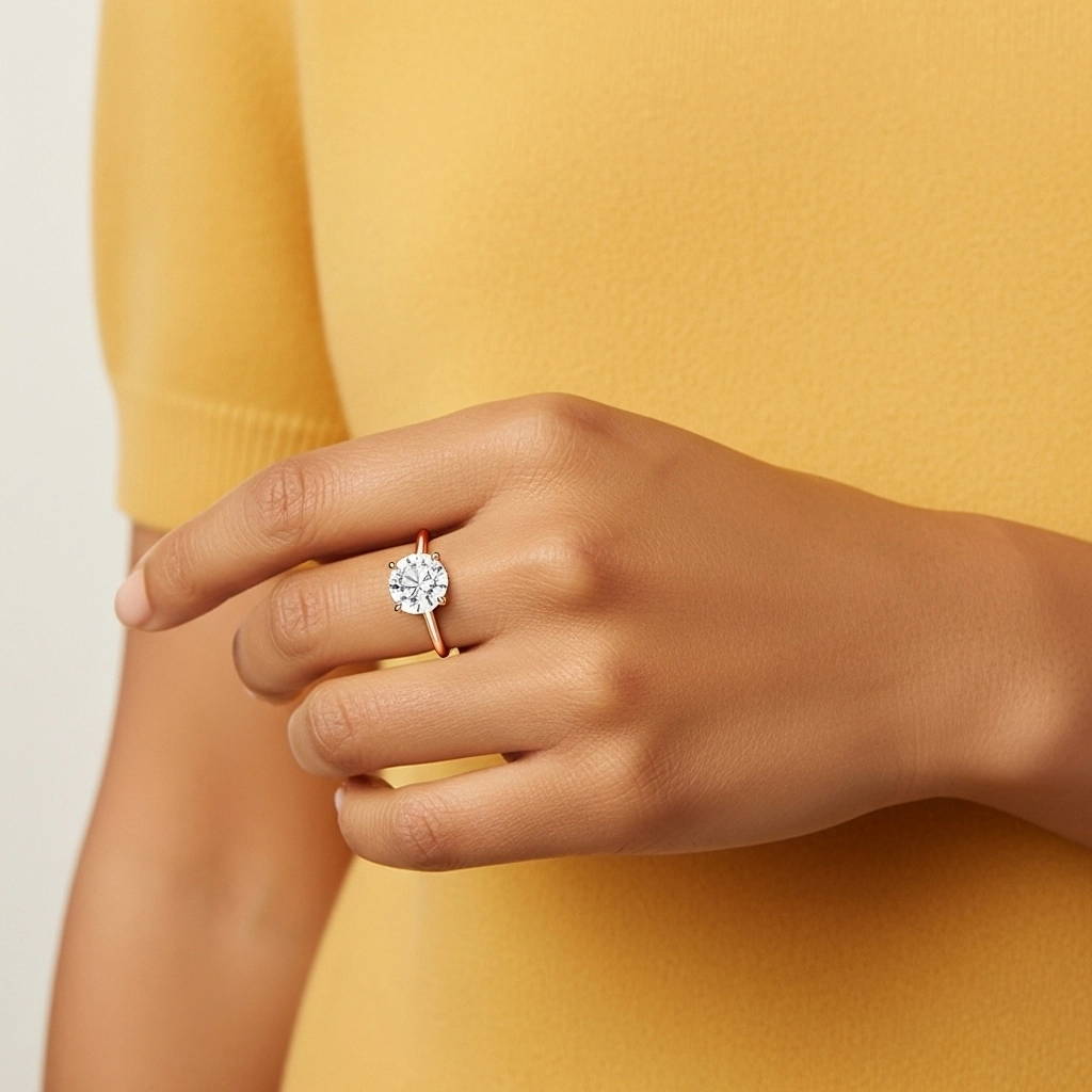 Plaqué Classique Bague de fiançailles