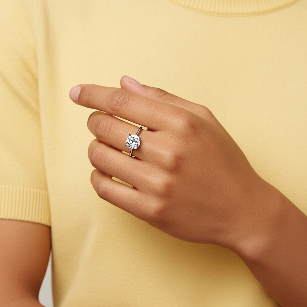 Plaqué Classique Bague de fiançailles