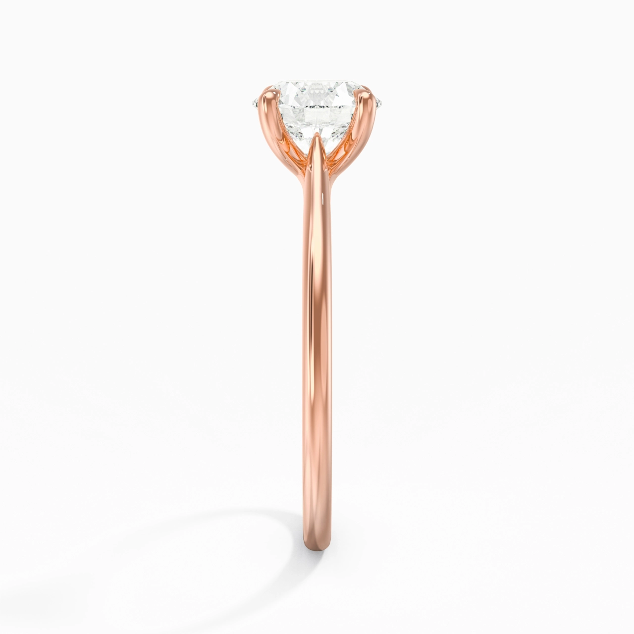 18K Rose Gold Plated Classic Engagement Ring