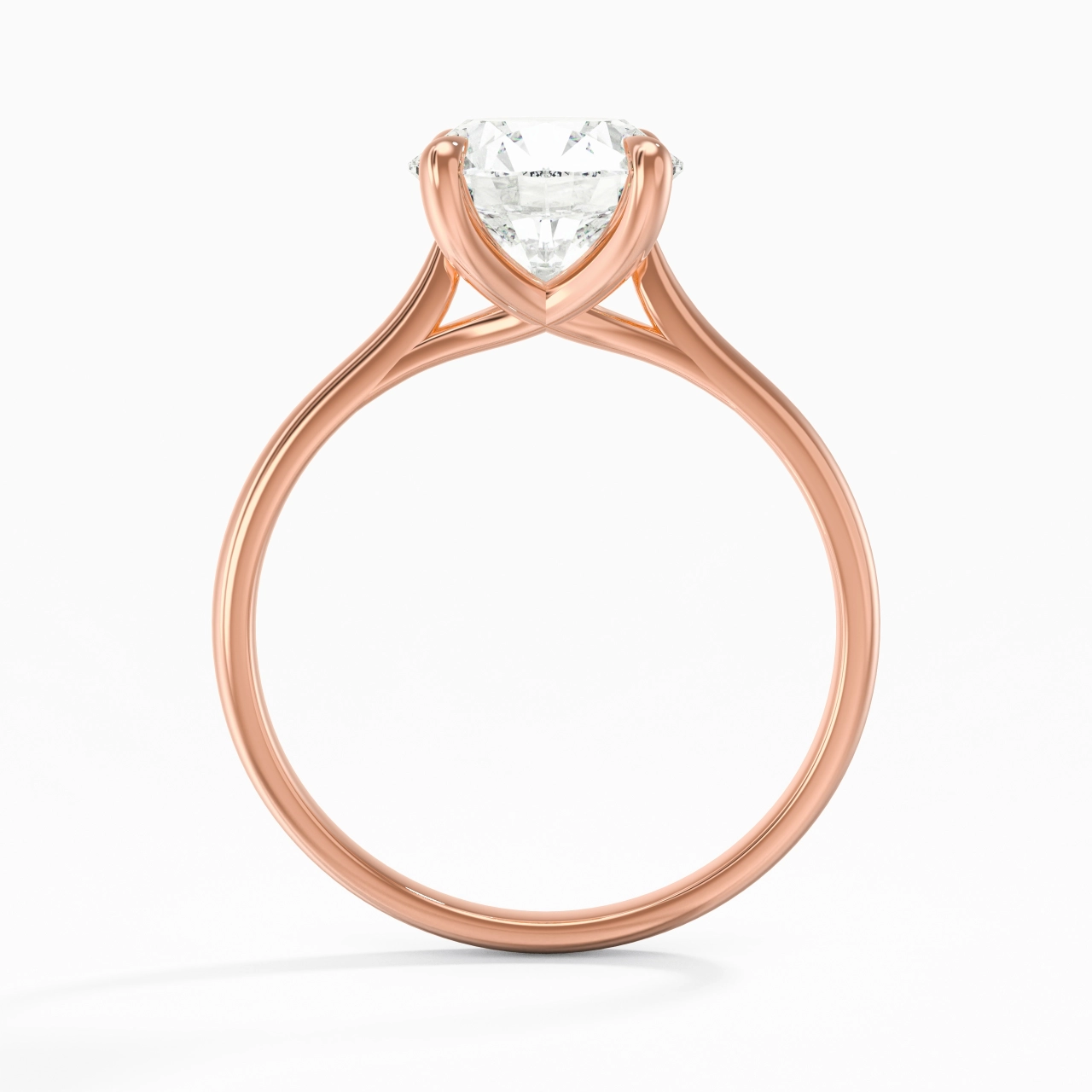 18K Rose Gold Plated Classic Engagement Ring