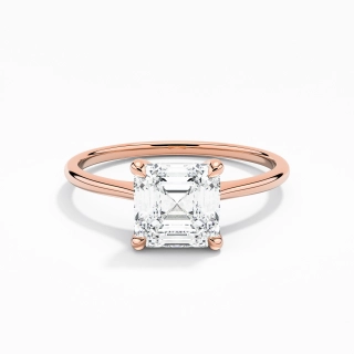 18K Rose Gold Plated Classic Engagement Ring