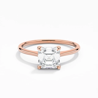 18K Rose Gold Plated Classic Engagement Ring