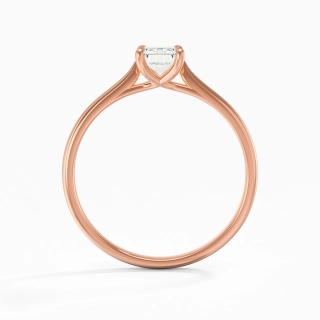 18K Rose Gold Plated Classic Engagement Ring