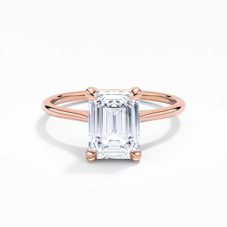 18K Rose Gold Plated Classic Engagement Ring