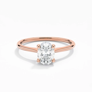 18K Rose Gold Plated Classic Engagement Ring