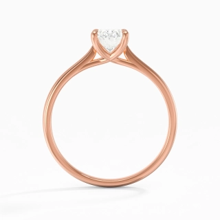 18K Rose Gold Plated Classic Engagement Ring