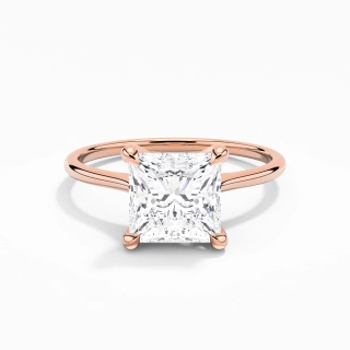 18K Rose Gold Plated Classic Engagement Ring