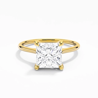 18K Yellow Gold Plated Classic Engagement Ring