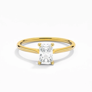 18K Yellow Gold Plated Classic Engagement Ring