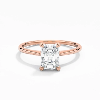 18K Rose Gold Plated Classic Engagement Ring